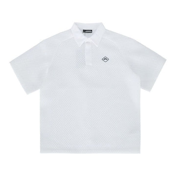 J LINDEBERG DUNE ロゴ パッチ ポロ Tシャツ ホワイト 0000 49031082