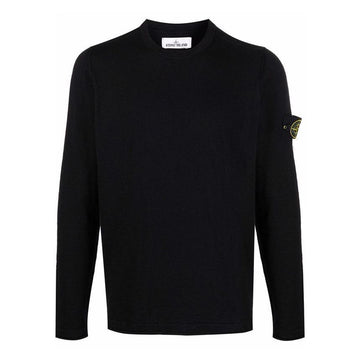 STONE ISLAND Stein 22SS Wappen Rundstrickpullover Schwarz 7615502B0 V0029 29087701
