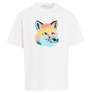 Maison Kitsune Vibrant Fox Head T-Shirt White KM00118KJ0008 P100 48384841