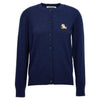 MAISON KITSUNE Chilax Fox Cardigan Navy Mélange H481 48384842 [P]