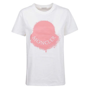 MONCLER Logo Druck T-Shirt Weiß 8C000 14 829HP 001 48274601
