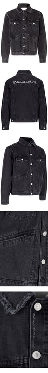 ISABEL MARANT 23SS JANGO Denimjacke mit Rücklogo Fade Black VE0061HA A1H29H 02FK 49688488 [P]