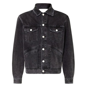 Isabel Marant 23SS JANGO Back Logo Denim Jacket Faded Black VE0061HA A1H29H 02FK 49688488