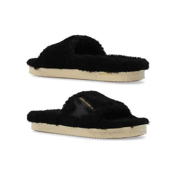 Golden Goose Women Star Shearling Slippers Black F002801 90100 41145556