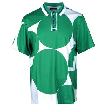 J LINDEBERG 23SS FRONT 9 BACK 9 ポロシャツ ホワイトグリーン GMJT07560 0000 46811957