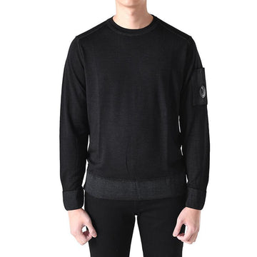 CP Company C.P. Company Diagonal Lens Merino Wool Knit Black 13CMKN245A 003247F 999 146330435