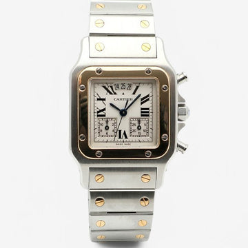 CARTIER サントス ガルベ ラージ コムビ W20042C4 ヴィンテージ メンズ ユニセックス ウォッチ クロノグラフ クオーツ 1990年代 154946581