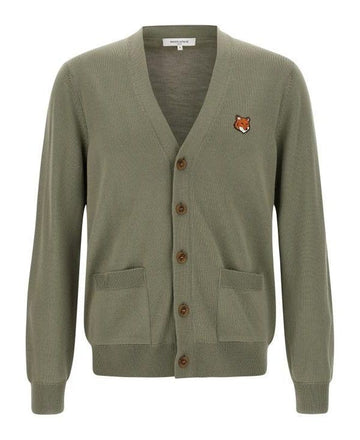 Maison Kitsune Fox Head Merino Regular Cardigan 151059957