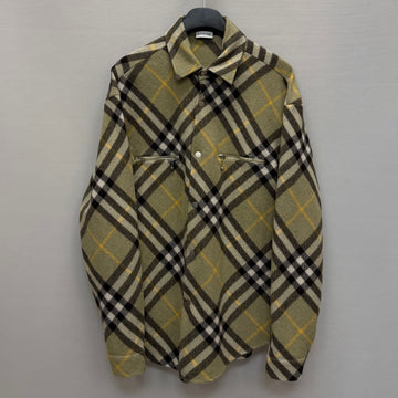 Burberry Checked Wool Blend Overshirt (95) 154949463