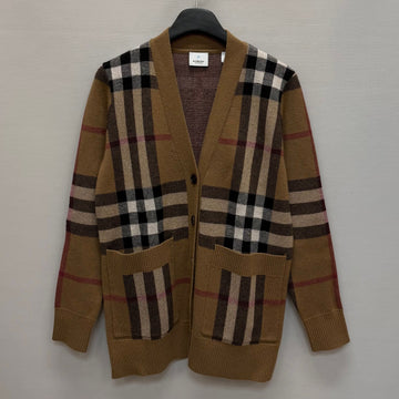 Burberry Check Wool Cashmere Jacquard Cardigan (55) 154949522