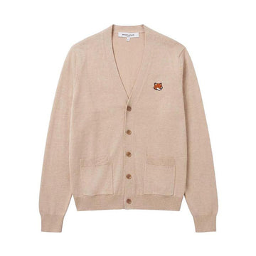 Maison Kitsune Men's Fox Head Merino Cardigan 154952780