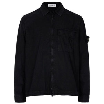 STONE ISLAND Schwarze Pocket-Fleecejacke mit Reißverschluss 151200008 S00WN V0129 154149199