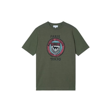 MAISON KITSUNE ユニセックス シティ コインズ 半袖 Tシャツ カーキ MM00110KJ0118-P384 72701770