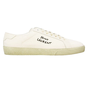 SAINT LAURENT Logo Stickerei Klassische Sneakers Weiß 611106 GUP10 9113 64078680