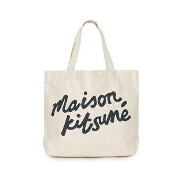 Maison Kitsune Women's Handwriting Tote Bag Ecru PW05124WW9042-P700 145222274