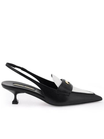MIU MIU Penny Loafer Slingback Heel 151061350
