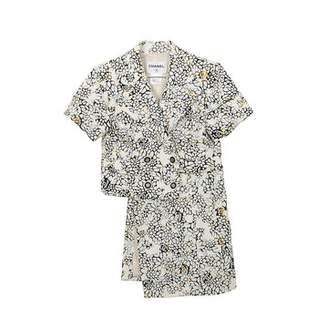 CHANEL Flower Short Sleeve Jacket P51514 Size 40 154769722