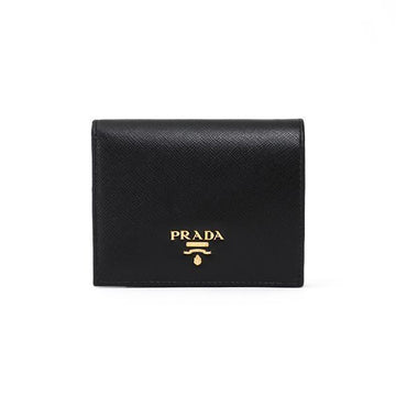PRADA サフィアーノ ヴィテロ ムーブ ロゴ 2つ折り スモール 財布 153690745 [P]