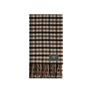 Ganni Scarf A6668 979 Logo Check Fringe Women's Scarf 149351752