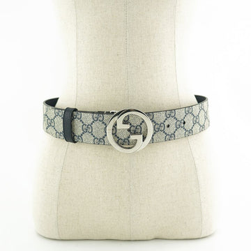Gucci Women’s Belt 703147 KAAAD 4064 Canvas Beige Navy 154995129