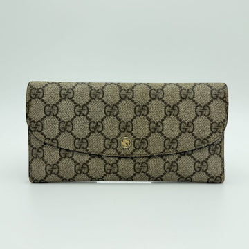Gucci GG Logo PVC Long Wallet Brown 256926 154995455