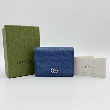 Gucci Light Blue Quilted Leather Matelassé Wallet 466492 154995462