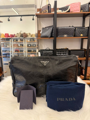 PRADA ヴィンテージレザーショルダーバッグ(2VH187) 154995516