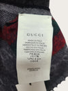 GUCCI ブラックチャコールGGウェブニキウールマフラー 155003832 [P]