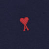 AMI Heart Logo Navy Polo Pique T-shirt 155006001 [P]