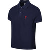 AMI Heart Logo Navy Polo Pique T-shirt 155006001 [P]