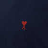 AMI Heart Logo Navy Short Sleeve T-Shirt 155006004 [P]