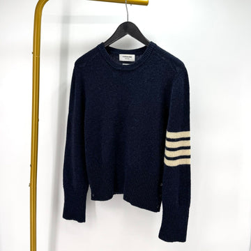 THOM BROWNE シェットランド ウール ニット スウェター ネイビー (MKA317A) 155006044