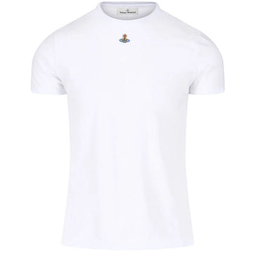 VIVIENNE WESTWOOD ORBロゴ刺繍Tシャツホワイト 3G010017 J001M A401 153208964