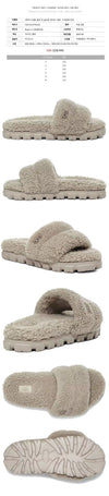 Ugg Kozeta Curly Fur Slippers Light Gray 1130838 GOA 150067916 [P]