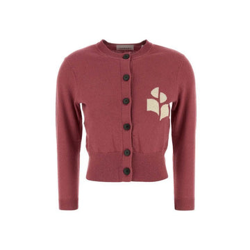 Isabel Marant NEWTON Logo Cardigan Antique Pink CA0040FA A1X05E 40AK 153211108