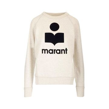 ISABEL MARANT 26SS MILLYNY Velours-Logo Sweatshirt Écru A1M07E 23EC 150635297