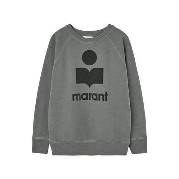 Isabel Marant 26SS MILLYNY Velvet Logo Sweatshirt Slate 02SE 150635296