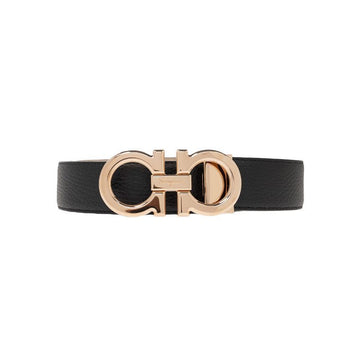 Salvatore Ferragamo 26SS Gold-tone Gancini Reversible Belt Black Beige 67-9710 0764161 150552618