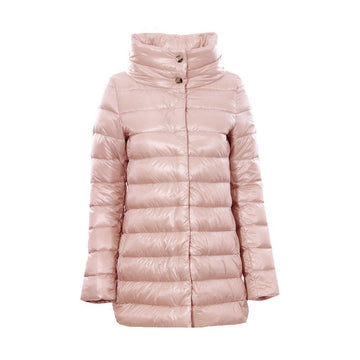 HERNO 26SS AMELIA Hohe Kragen Lange Daunenjacke Rosa 12017Z 4011 151009097