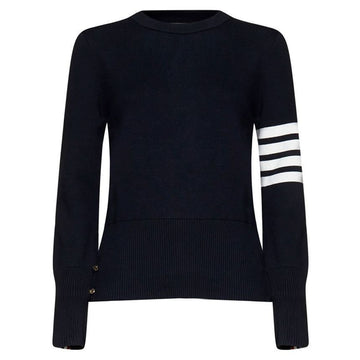 Thom Browne Diagonal Milano Stitch Knit Navy 126648721