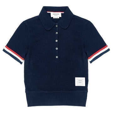Thom Browne Textured Cotton Polo Shirt 57368446