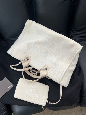 CHANEL Handtasche Large Ivory (Innenchip) 155015304