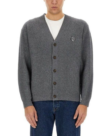 Maison Kitsune Bold Fox Head Patch Comfort Rib Cardigan 151060371