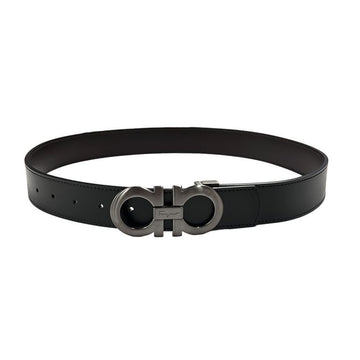 SALVATORE FERRAGAMO ガンチーニ メンズ リバーシブル ベルト ダークシルバー 464231 127481456