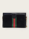 Gucci Black Ophidia Web Velvet Small Shoulder Bag 123850725 [P]