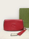GUCCI Rote Soho Quaste Leder Ketten-Crossbody Tasche 130003552 [P]