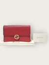 Gucci Red Leather Interlocking WOC Chain Mini Crossbody Bag 134860326 [P]