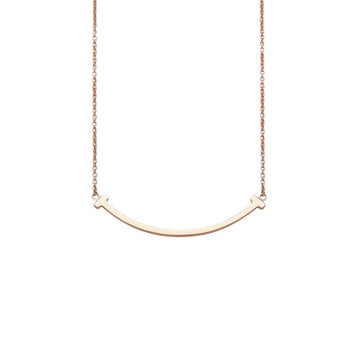 Tiffany & Co Rose Gold T Smile Small Pendant Necklace 35189432 155019914
