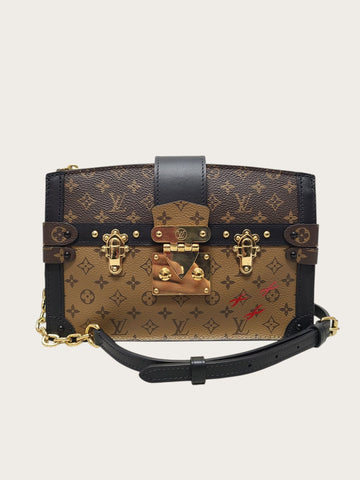 Louis Vuitton Monogram Petite Malle Trunk Clutch Shoulder Bag 115038961