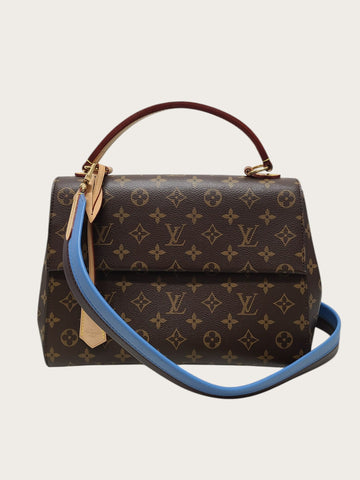 Louis Vuitton Monogram Canvas Glacier Blue Cluny Shoulder Bag MM 146235393